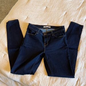 j brand from nordstrom. size 29. high waist dark denim skinny jean. stretchy.